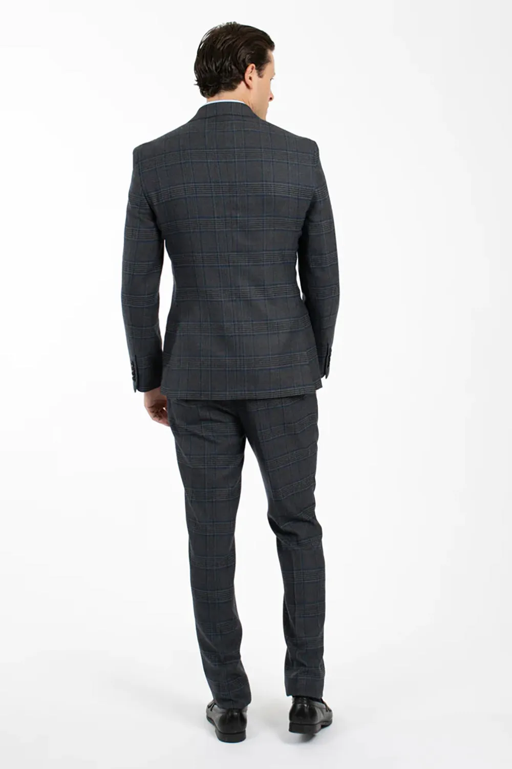 HARDY AMIES POW CHECK SUIT JACKET JKT502