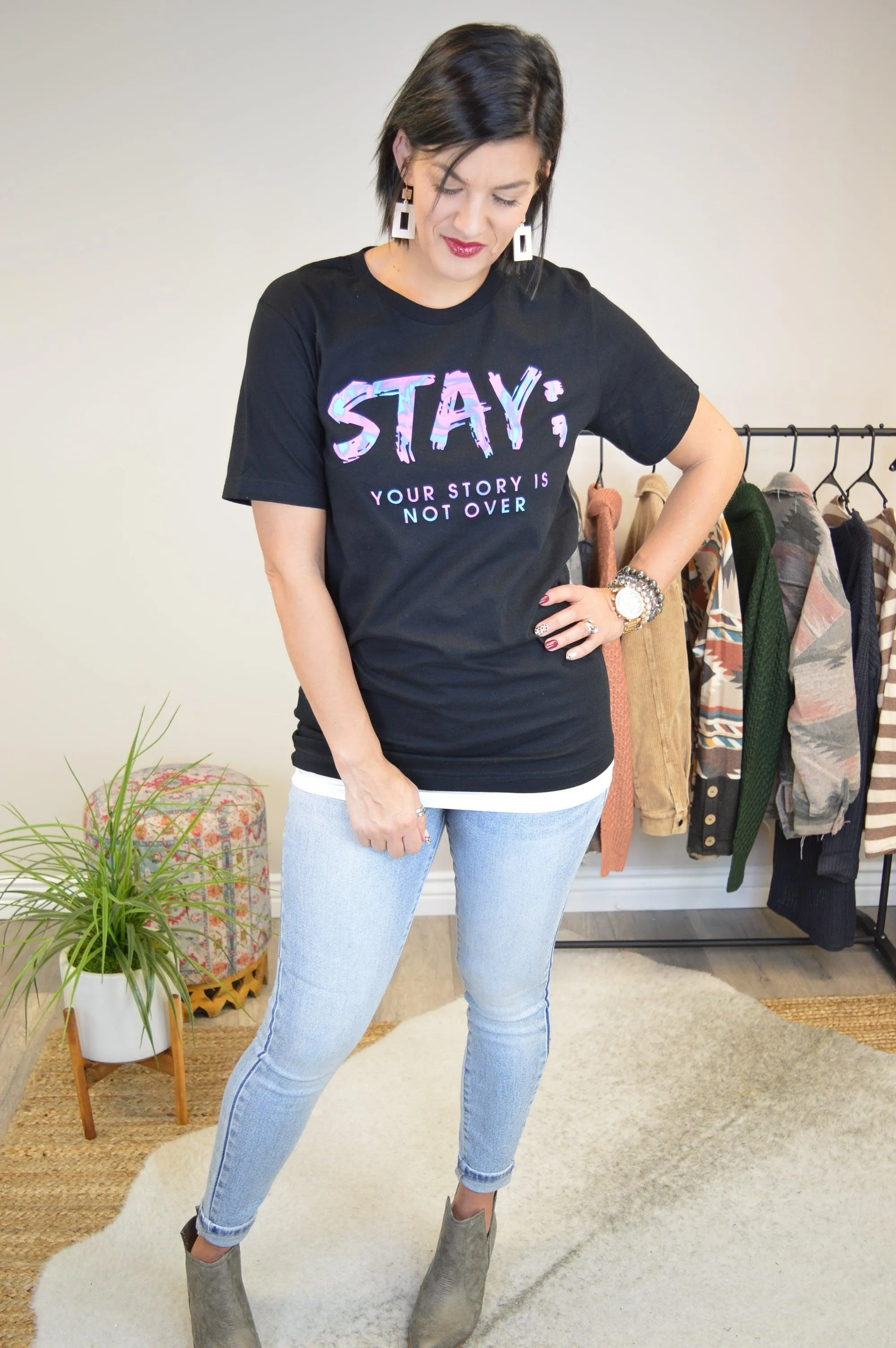 Hazel Blues® | Stay; Your story is not over graphic tee