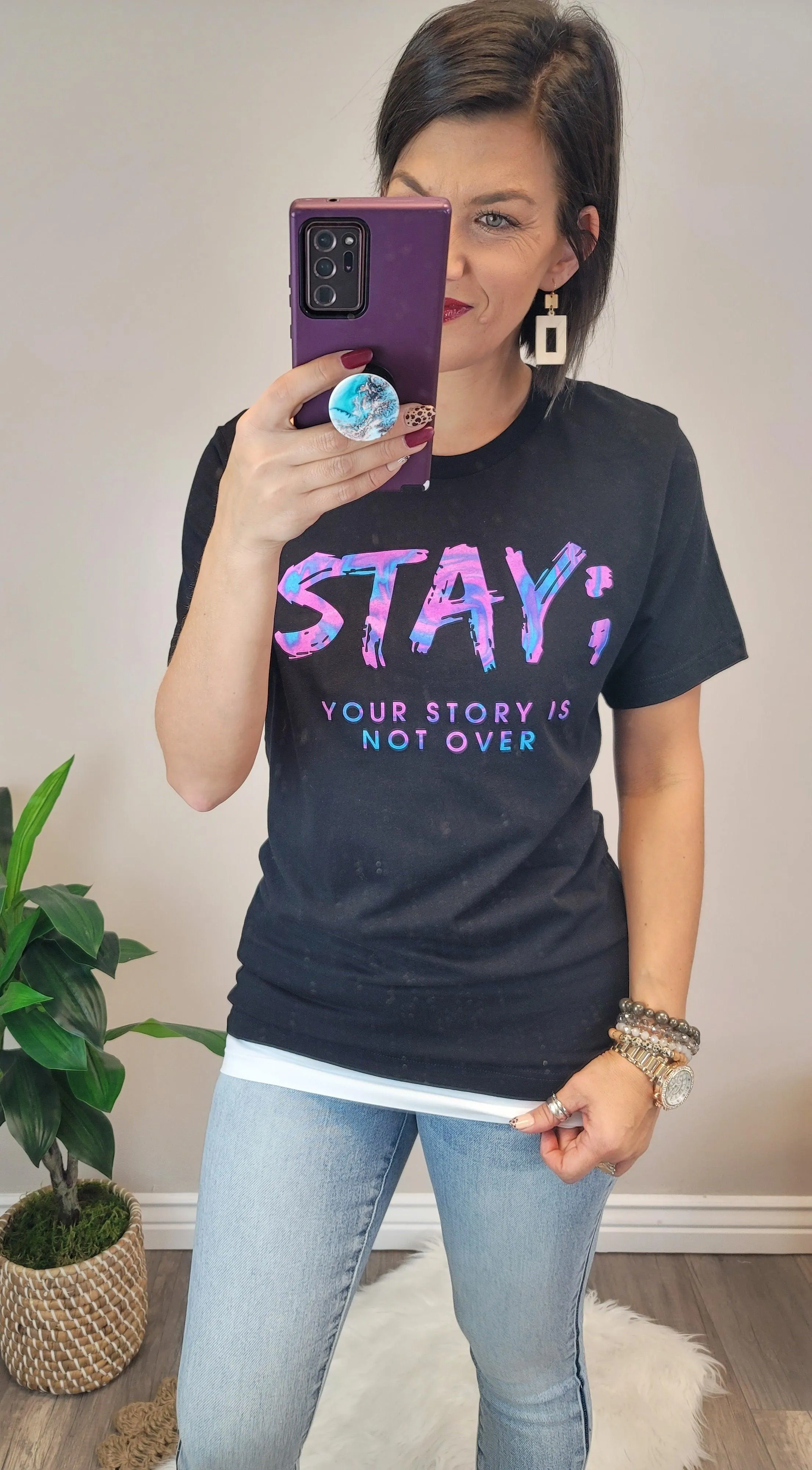 Hazel Blues® | Stay; Your story is not over graphic tee
