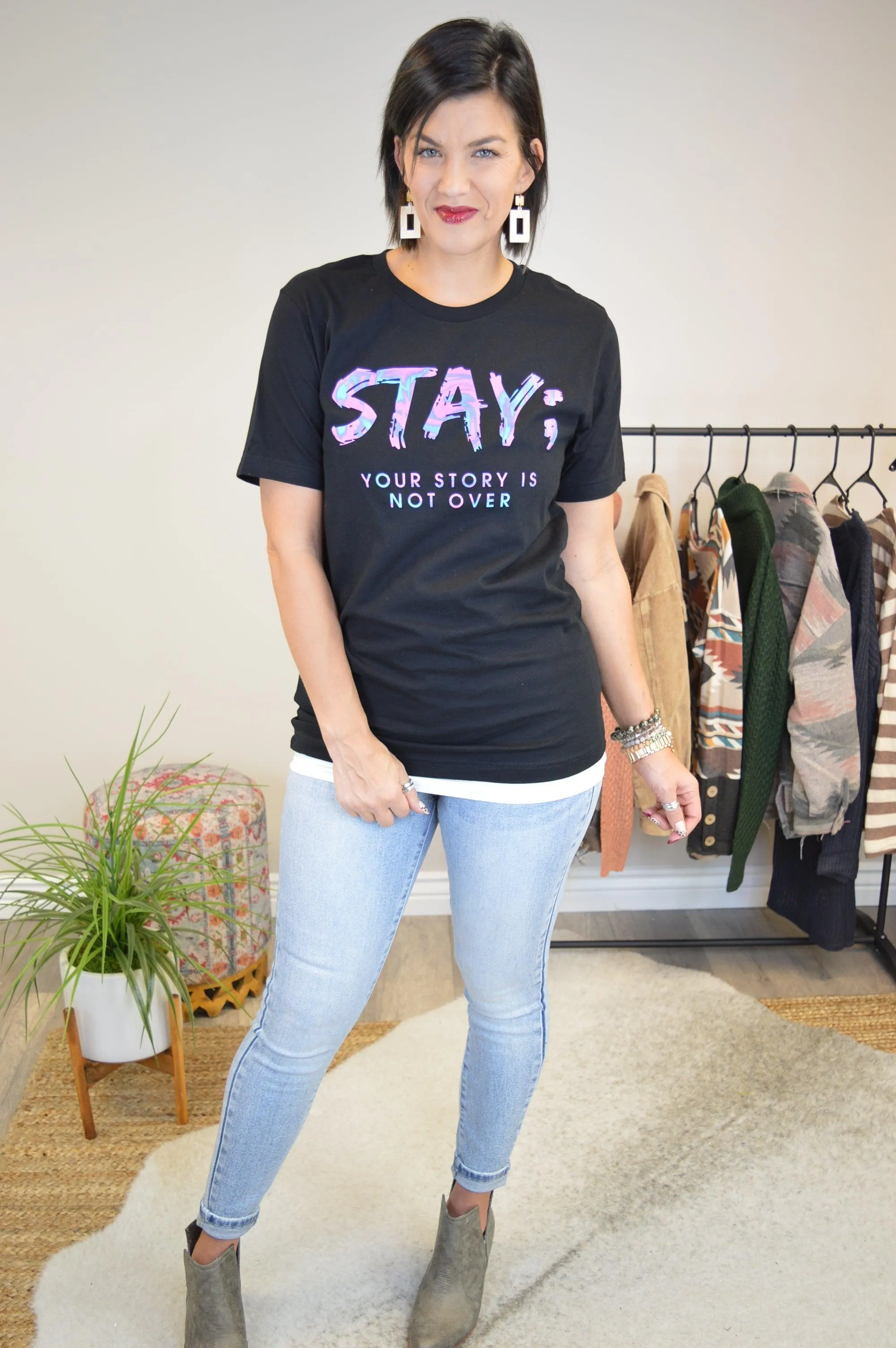 Hazel Blues® | Stay; Your story is not over graphic tee