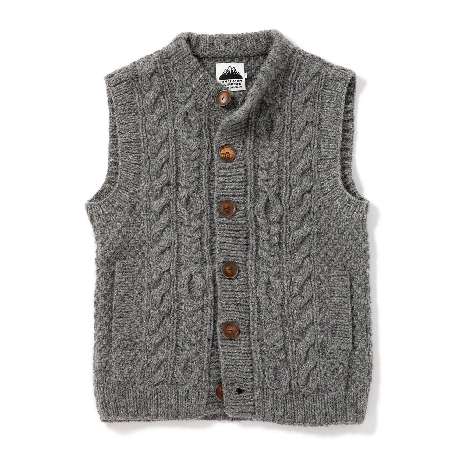 HIMALAYAN CLIMBER'S HAND-KNIT | ヒマラヤン クライマーズ ハンドニット　手編み前開きベスト
