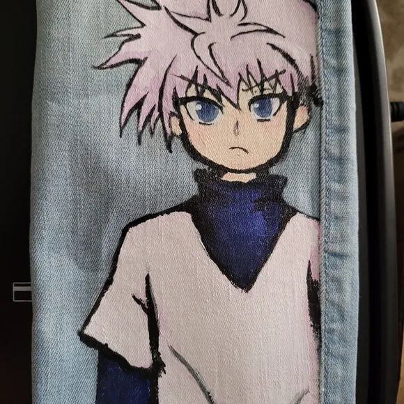 HOLLISTER CUSTOMIZED KILLUA ZOLDYCK /SKINNY JEANS