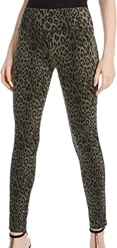 I.N.C. International Concepts INC Womens Green Animal Print Skinny Party Pants Size 14