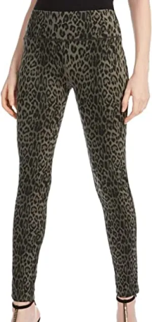 I.N.C. International Concepts INC Womens Green Animal Print Skinny Party Pants Size 14