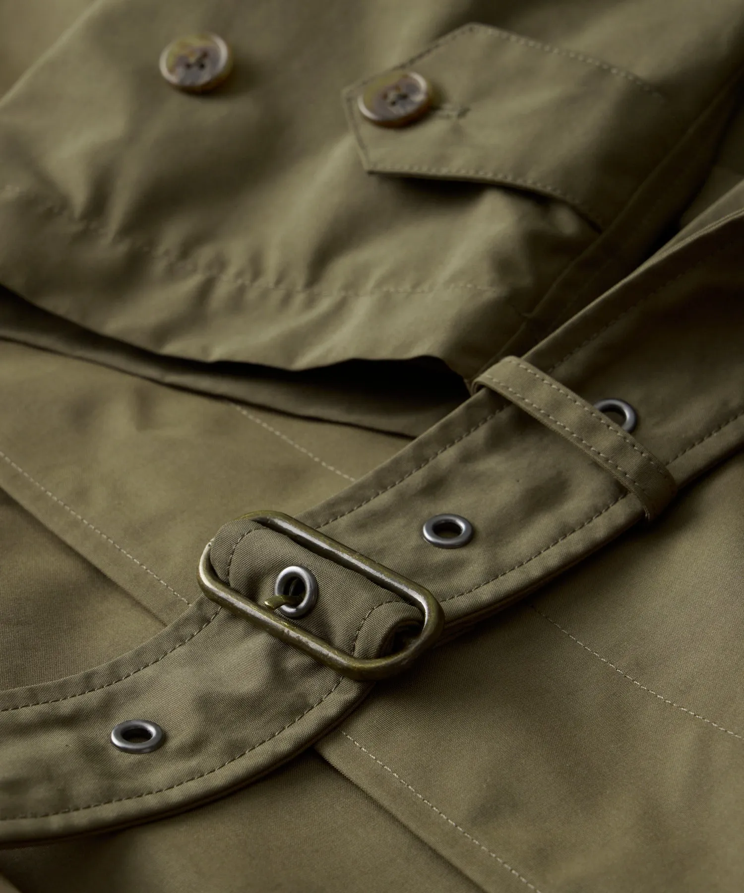 Italian Belted Balmacaan Trenchcoat