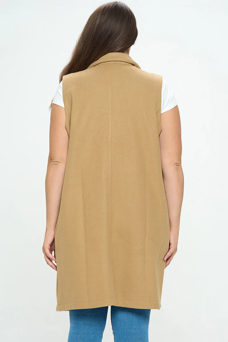 ITJ5345-PLUS | Outerwear | Junior Plus Long Vest