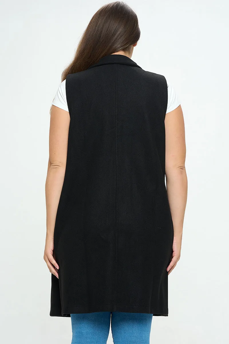 ITJ5345-PLUS | Outerwear | Junior Plus Long Vest