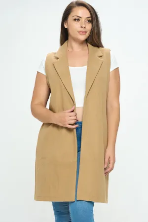 ITJ5345-PLUS | Outerwear | Junior Plus Long Vest