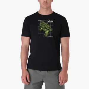 Jeep Mens Fashion Graphic Short Sleeve Tee Black