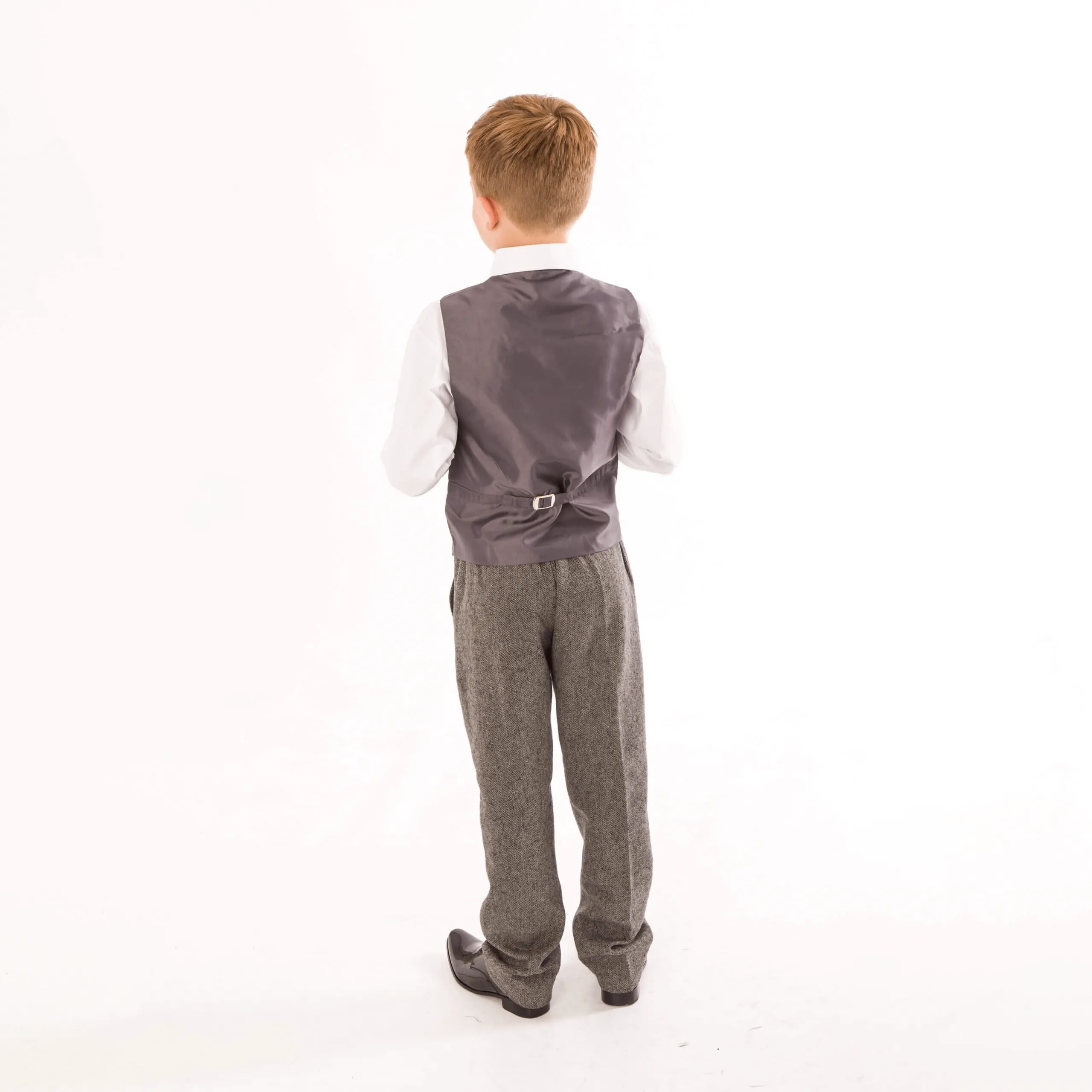 John - Grey Herringbone 5 Piece Suit