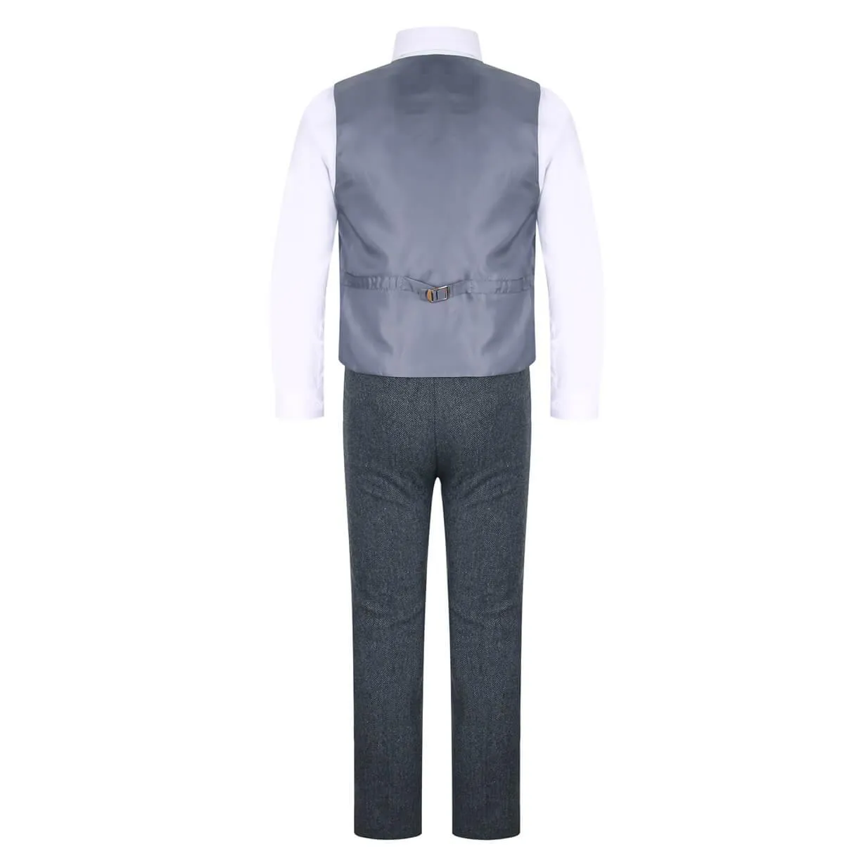 John - Grey Herringbone 5 Piece Suit