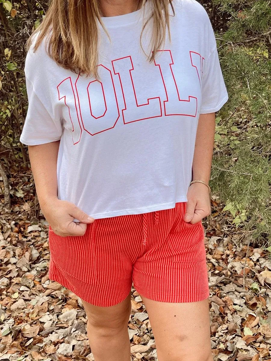 Jolly Holiday Crop Tee