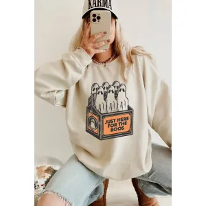 'Just Here for the Boos' Vintage Graphic Sweatshirt