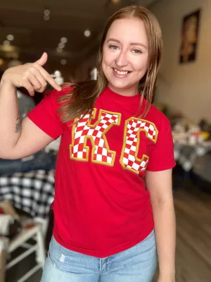 KC Checkered Graphic Tee