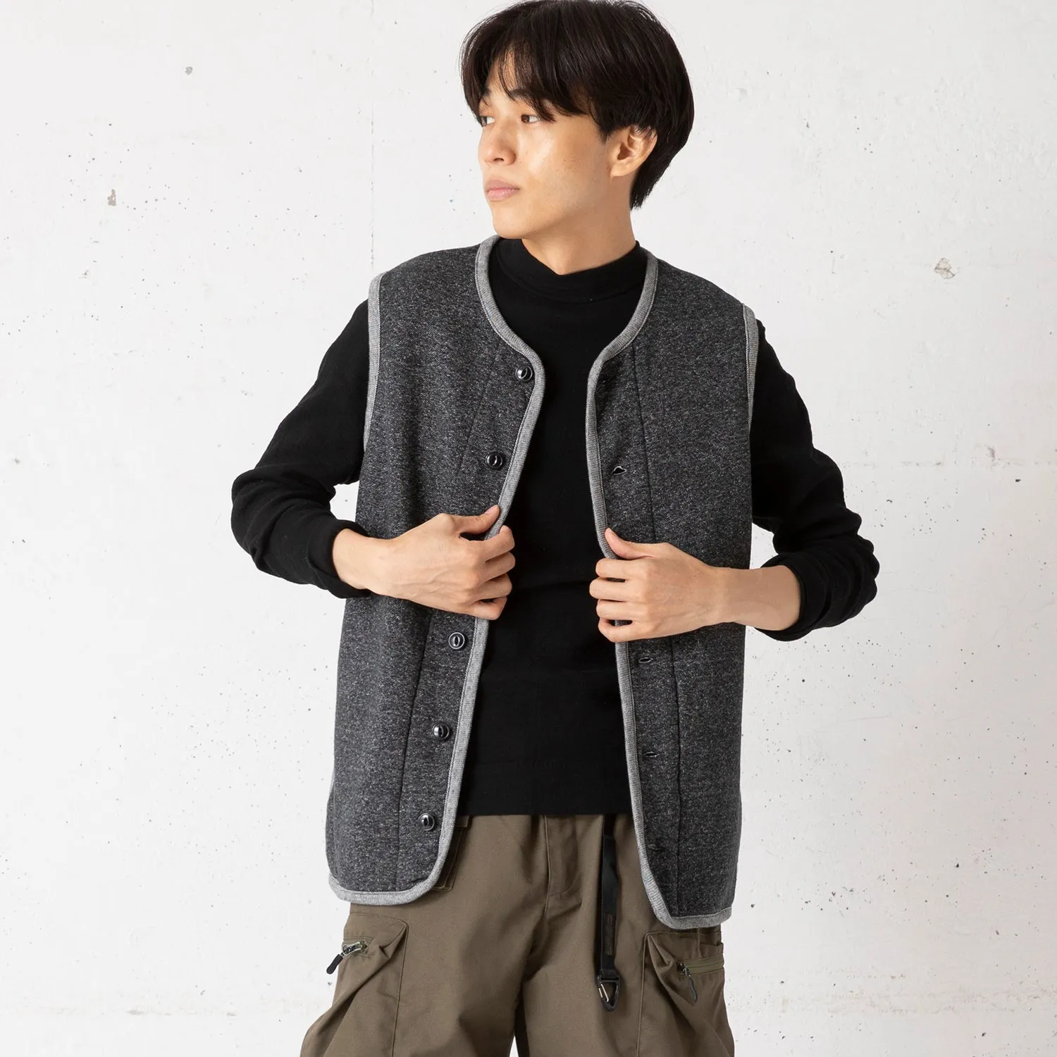 kepani | ケパニ　クルー前開きベスト