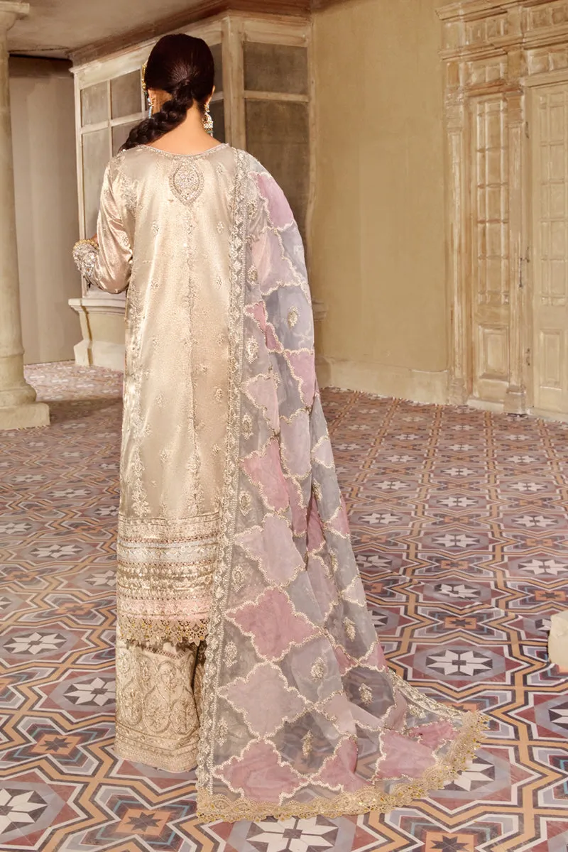 KF-07  KIRAZ | Qalamkar Khaab Festive Formal Collection 2022 | Luxury Embroidered Unstitched Chiffon Suits