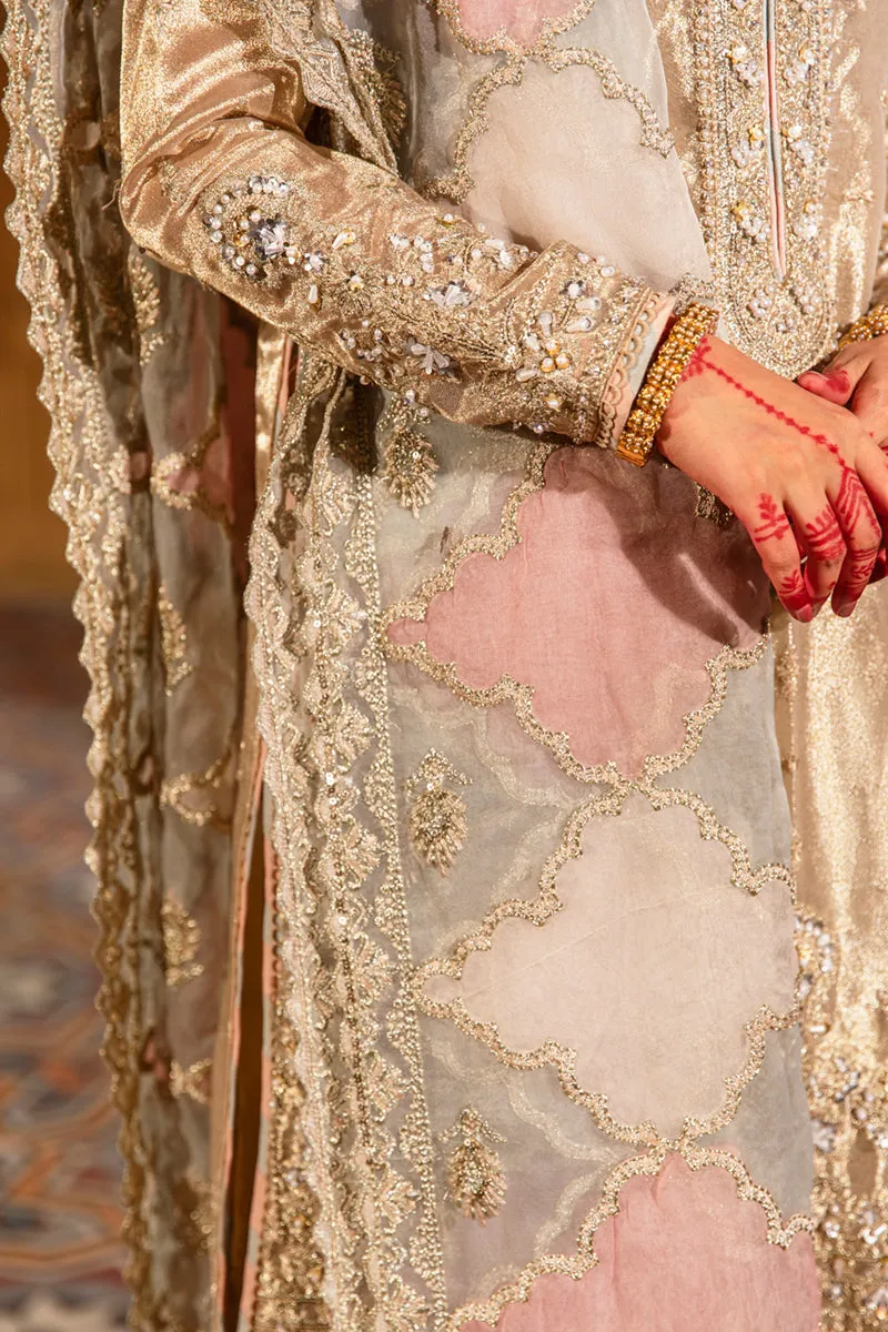 KF-07  KIRAZ | Qalamkar Khaab Festive Formal Collection 2022 | Luxury Embroidered Unstitched Chiffon Suits