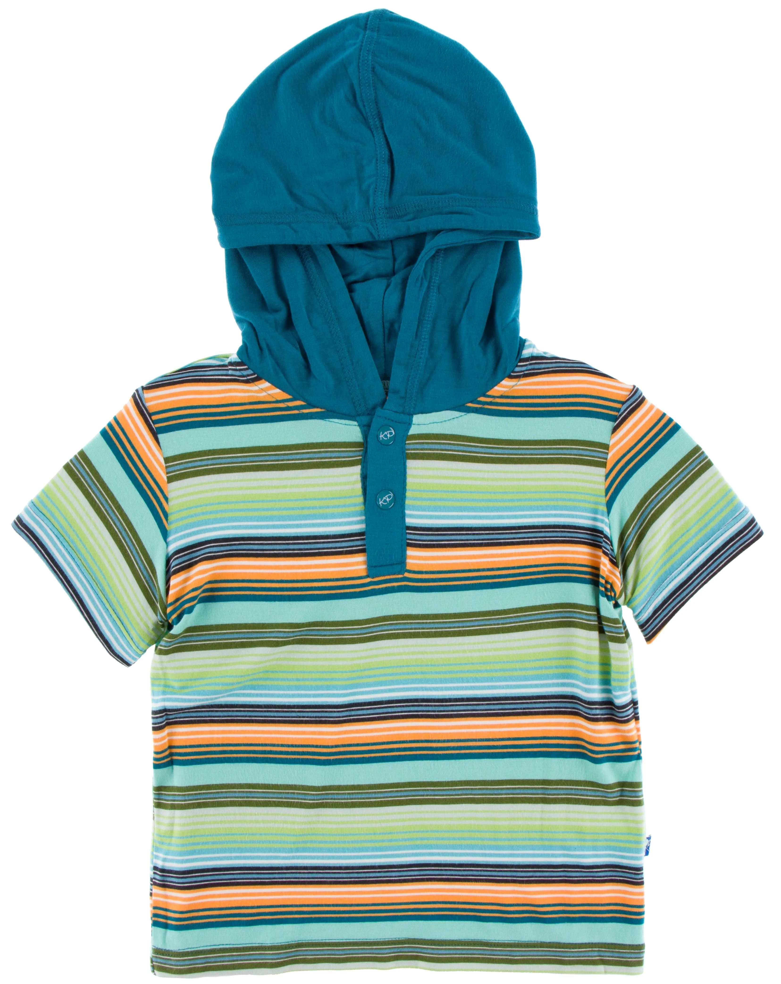 KicKee Pants Cancun Glass Stripe S/S Hoodie Tee