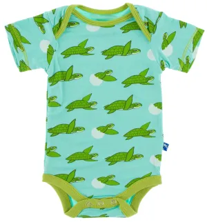 KicKee Pants Glass Sea Turtles Print S/S One Piece