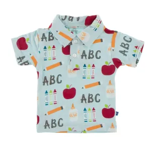 KicKee Pants Spring Sky First Day of School S/S Polo