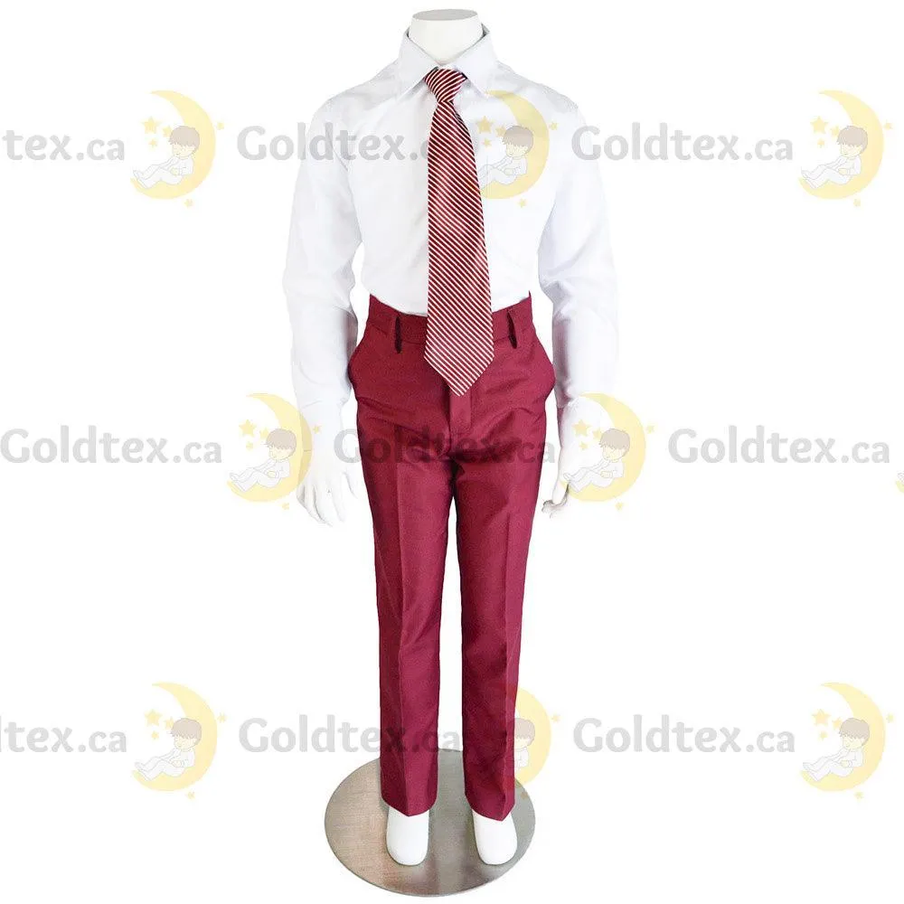 Kids Energy 5 Piece Formal Suit - Style 6001 - Burgundy Red