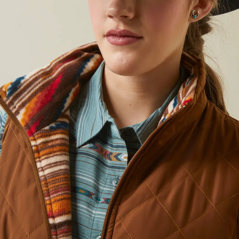 Ladies Ariat Dilon Chimayo Chestnut Horse Vest - 10046059 - FINAL SALE