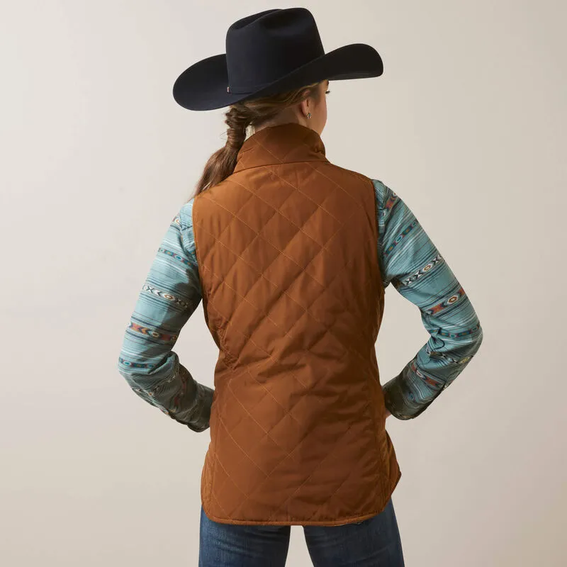 Ladies Ariat Dilon Chimayo Chestnut Horse Vest - 10046059 - FINAL SALE