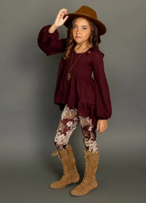 Laila Henley Top in Plum