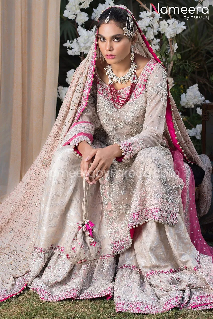 Latest Pakistani Banarsi Gharara Design Dress #BS176