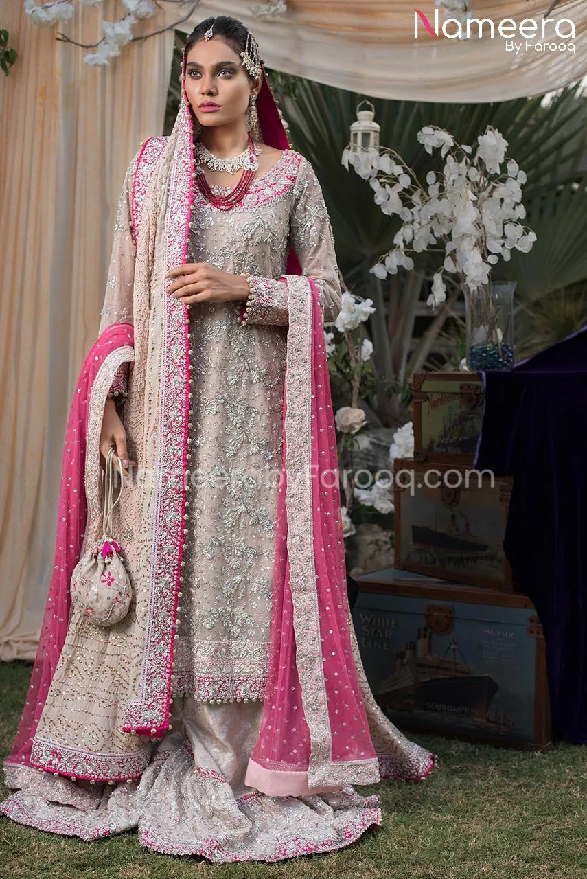Latest Pakistani Banarsi Gharara Design Dress #BS176