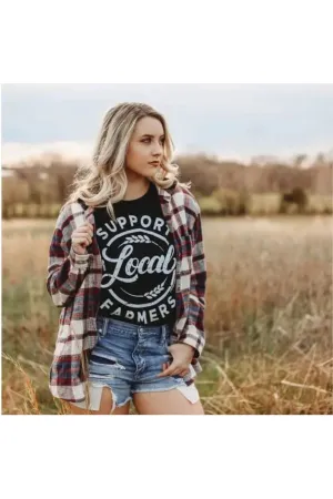 Lemon Lorraine's LLC -SUPPORT LOCAL FARMERS - Graphic Tee Black