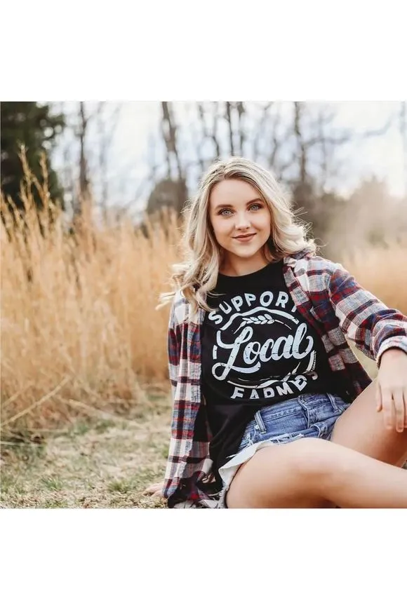 Lemon Lorraine's LLC -SUPPORT LOCAL FARMERS - Graphic Tee Black