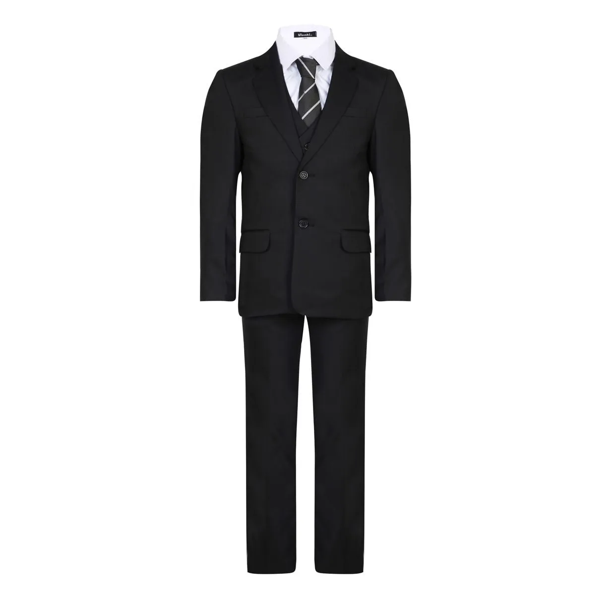 Leo - Black 5 Piece Boys Suit