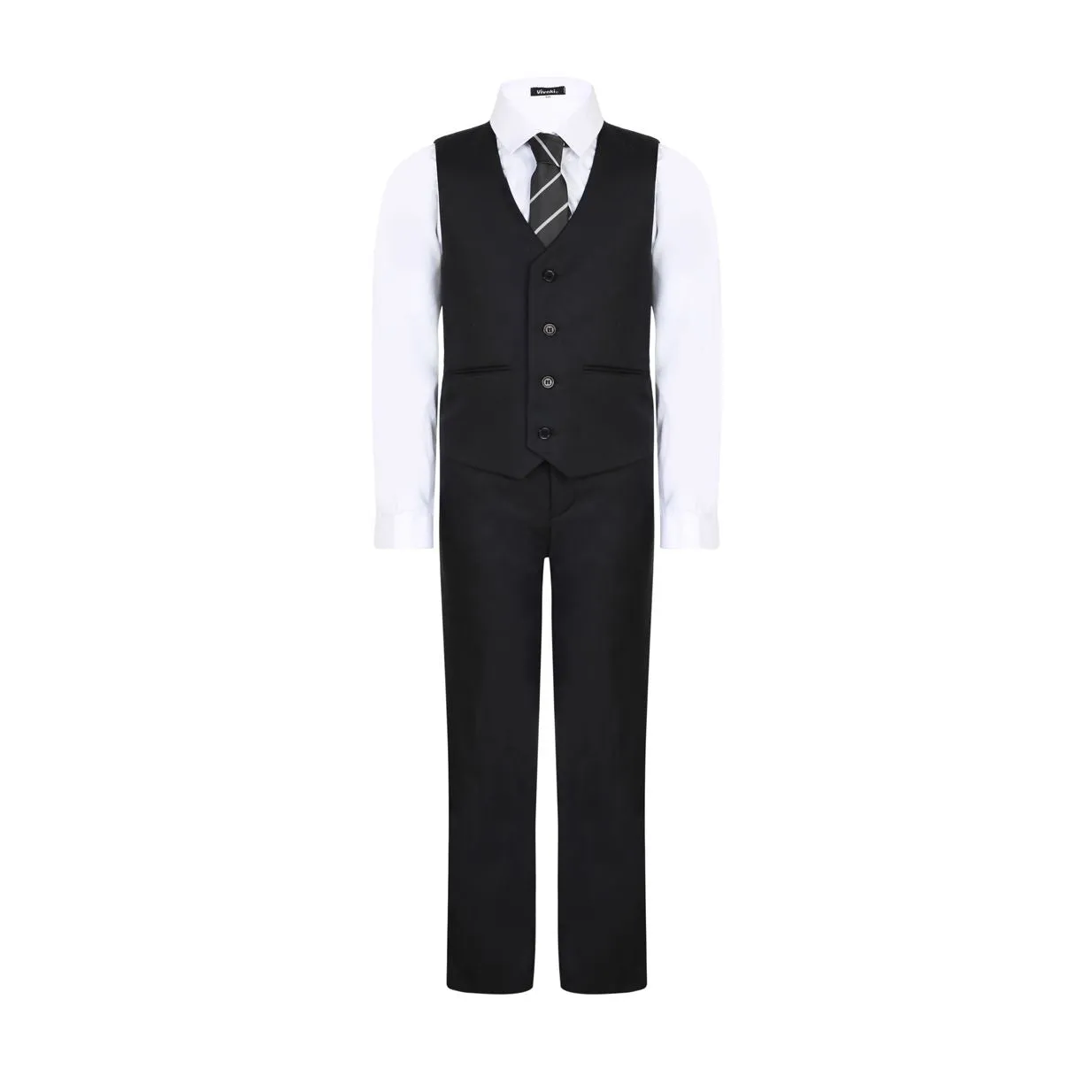 Leo - Black 5 Piece Boys Suit