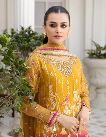 LF - 409 | Emaan Adeel Le Festa Premium Formals Vol 4 |  Unstitched Embroidered Chiffon Suits