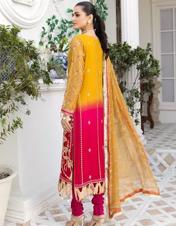 LF - 409 | Emaan Adeel Le Festa Premium Formals Vol 4 |  Unstitched Embroidered Chiffon Suits