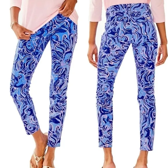 LILLY PULITZER South Ocean Skinny Crop Jeans Pants