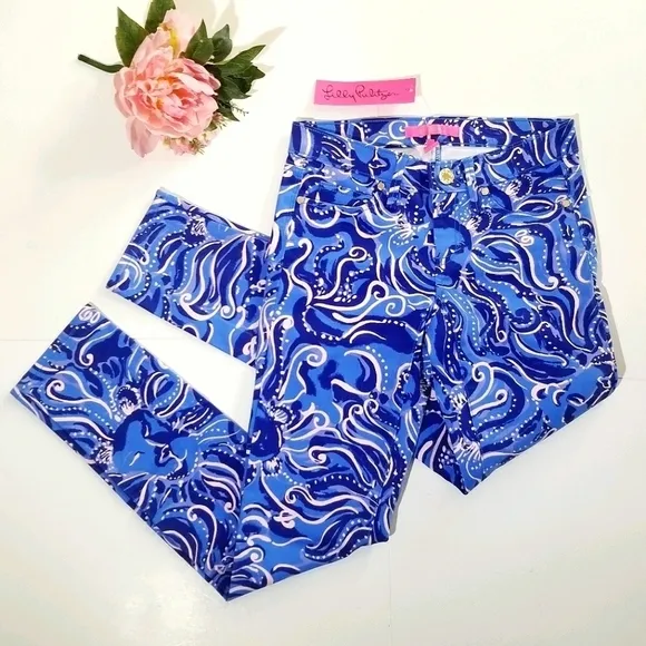 LILLY PULITZER South Ocean Skinny Crop Jeans Pants