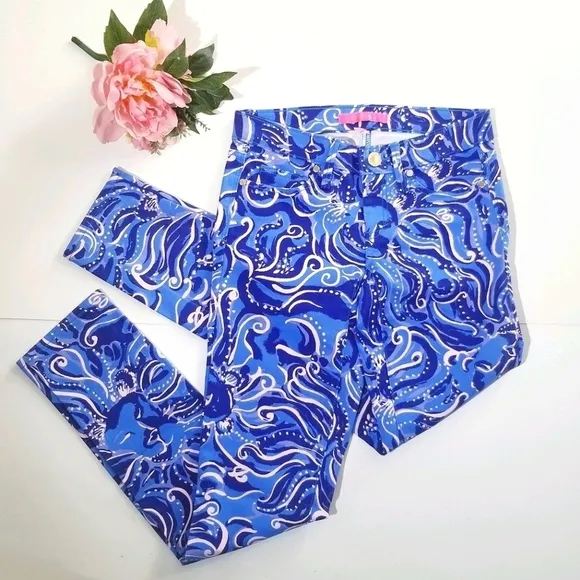 LILLY PULITZER South Ocean Skinny Crop Jeans Pants