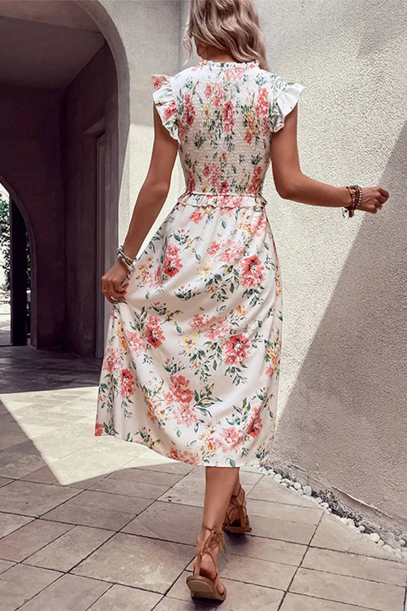Lily Clothing - SLEEVELESS DRESS_CWDSD1618: WHITE / (L) 1