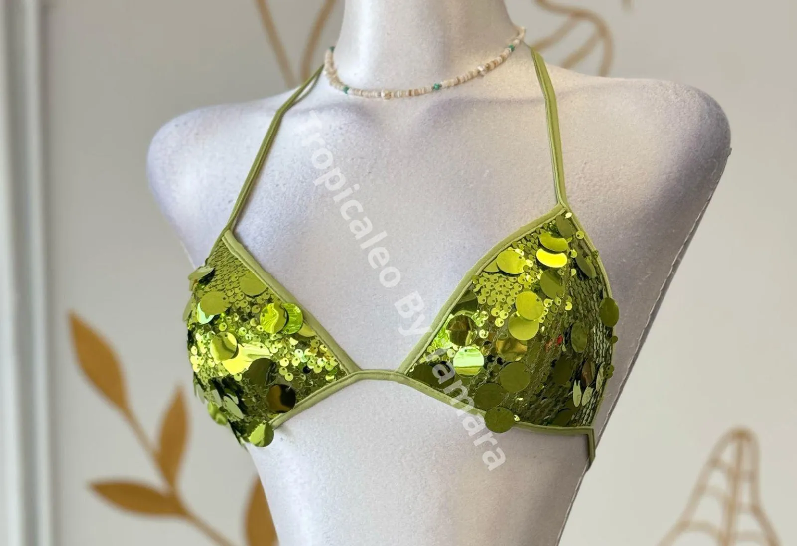 Lime Sequin Bralette