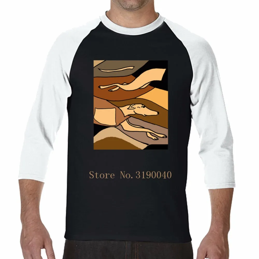 liverpool Artsy Greyhound Dog Original Abstract Tee Shirt Men Printed Long Sleeves Sale Branded Top camiseta Tee Tops