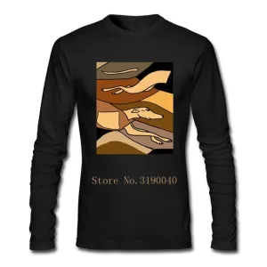 liverpool Artsy Greyhound Dog Original Abstract Tee Shirt Men Printed Long Sleeves Sale Branded Top camiseta Tee Tops