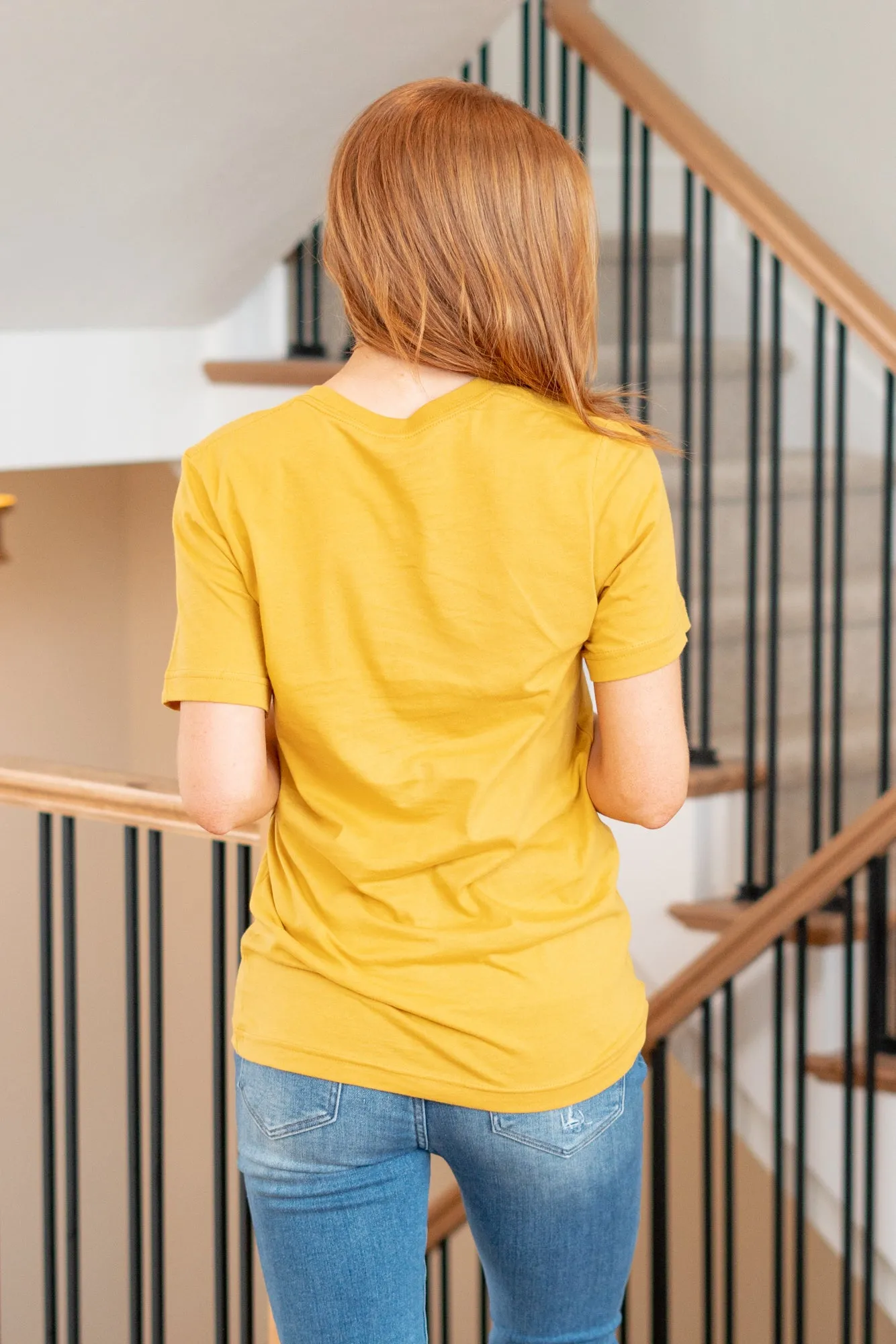 Longhorn Leopard Graphic Tee - Mustard