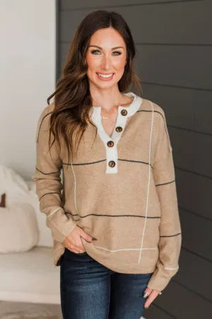 Lovely Little Moments Knit Sweater- Natural