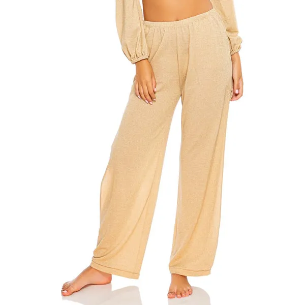 LULI FAMA Goddess Allure Split Side Wide Leg Pants
