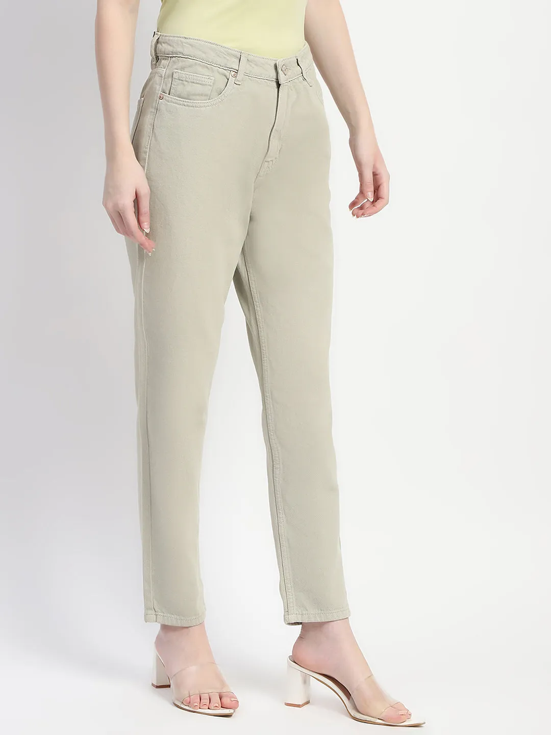 Madame Straight Fit Cotton Mint Denim