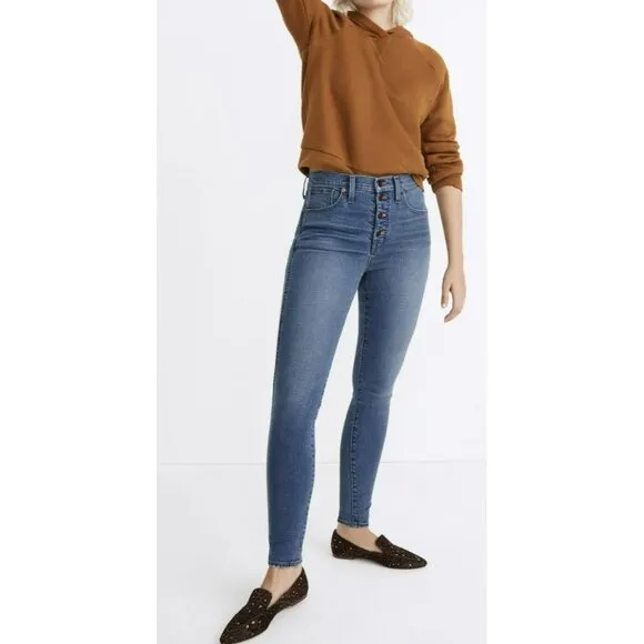 Madewell 10&quot; High Rise Stretch Tencel Skinny Jeans NEW Size 29
