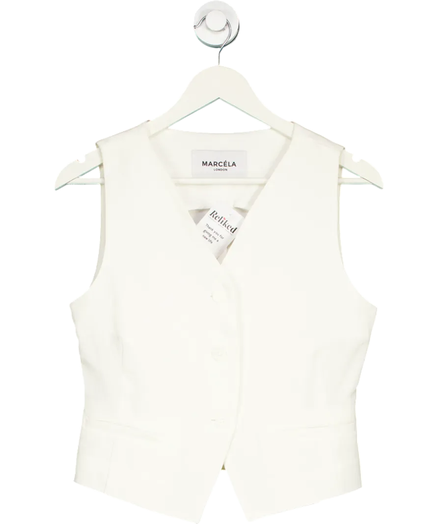 Marcela White Gilda Vest Waistcoat UK S/M