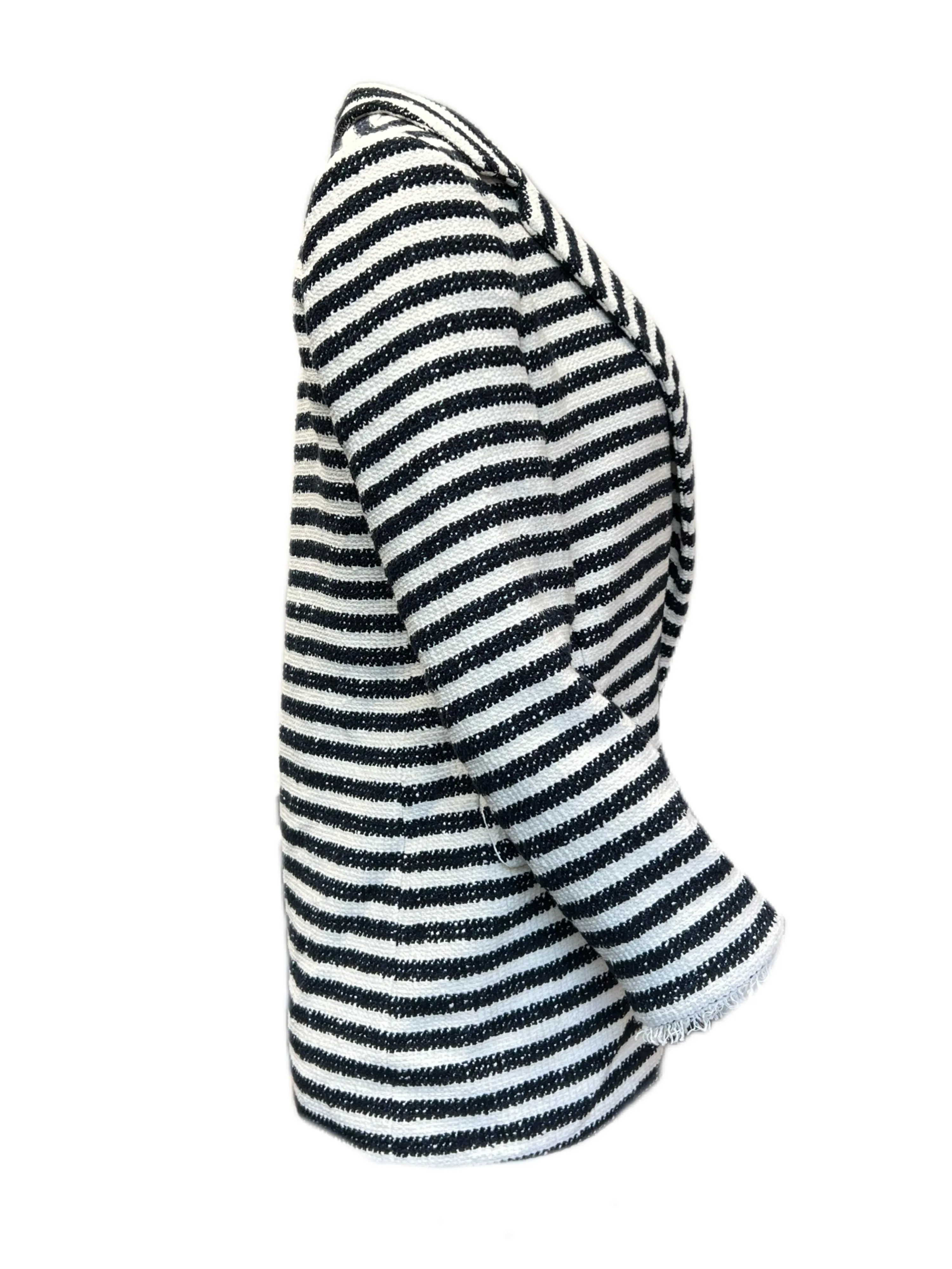 Marella By Max Mara Women's Black Vicenza Striped Blazer Size 4 NWT